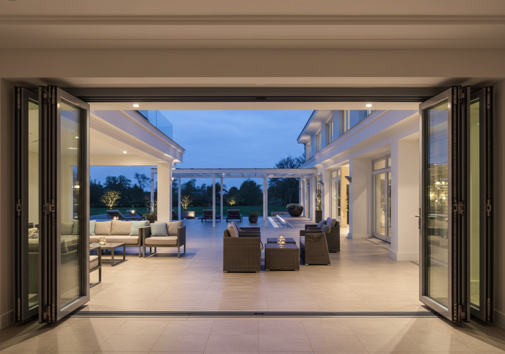 Aluminium Bi-Fold Doors in Hotels